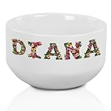 GRAZDesign Müslischale personalisiert mit Namen Blumen Geschenk für Mädchen Kindertag, Weihnachten, Geburtstag - Keramik Schüssel