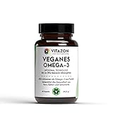 VITAZON Liposomales Omega-3 Vegan (60 Kapseln) • Algenöl mit DHA + EPA • Omega 3 Kapseln hochdosiert • Veganes Omega 3
