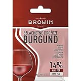 Browin 400120 Weinhefe Burgund, Flussighefe edel hefe weinnhefe, Edle flüssige Weinhefe - für Rotweine - bis zu 14% Alkohol, 20 ml