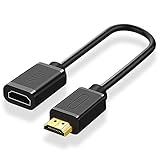 Techrum 20cm Hochgeschwindigkeits HDMI Verlängerungskabel HDMI Verlängerung 4K@60Hz HDMI Kabel Kurz 3D für Fire TV Stick/Roku/Chromecast