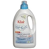Klar eco Sensitive Universalwaschmittel Waschnuss Flasche 1,5l, ohne Duft, 33 Waschladungen, für Allergiker, vegan