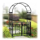 Gartenbogen Pergola aus Metall für Kletterpflanzen, einfach zu montierender Outdoor-Torbogen für Garten und Terrasse