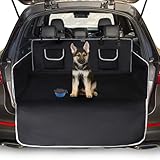 Toozey Kofferraumschutz Hund mit Seitenschutz - Universal Auto Kofferraum Hundedecke - Robuste Schutzmatte für Hunde, Schwarz - Graue Kante