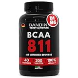 Bandini® BCAA 8 1 1| Verzweigtkettige Aminosäuren Leucin, Isoleucin, Valin + Vitamin B1 und B6 | PostWorkout - Hochdosiert | 5 Tabletten/Tag für 1 Monat Versorgung (200 stück (1er Pack))