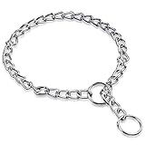 Metall Hundehalsband Hundekette Halsbänder Stahl Hundehalskette Schlupfhalsband Pet Training Walking Halsband 6 mm x 55 cm