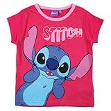 Lilo & Stitch Unisex Kids Children Boy and Girls Lilo et Stitch T-Shirt, Fuschia, 8 Jahre