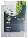 Exacompta - Ref. 5995E – Karton mit 500 gelochten Hüllen A4 Maxi Forever – aus recyceltem genarbtem Polypropylen – Dicke 9/100 – Maße: 23 x 30,5 cm – kristallklar