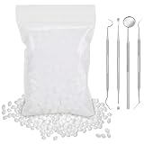100g Zähne zum Aufstecken,Zahnersatz Provisorischer Zähne,Zahnreparaturset,Zahnersatz Selber Machen,mit 4 Werkzeugen,zur Reparatur Fehlender und Gebrochener Zähne mit Prothesenveneers