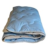 Parade Home® All Year Luxus-Steppbett,140x200cm Weiß- Ganzjahresdecke Knöchel1 Personen Steppdecke, Anti Allergie-Decken, Atmungsaktiv und Waschbar (Hellblau und Beige, 140x200)