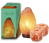 Salz Lampen Punjab Pakistan -(1 Lampe & 2 Kerzenhalter MAGIC SALT LIGHTING FOR YOUR SOUL®