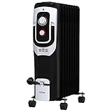 Güde 85191 Ölradiator OR 2000-9 (220-240 V, 2000 W Heizleistung, 3 Heizstufen (800/1200/2000 W), 9 Rippen, stufenloses Thermostat, Kipp- und Überhitzungsschutz, Rollen für einen sicheren Transport)