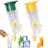 2 Individuell Zitronenpresse, Zitruspresse Manuell Und Limettenpresse Sehr Praktisch, Zitronenpresse Handpresse, Saftpresse Manuell Geeignet Für Küche Bar Und Andere Szenarien (Gelb und Grün)