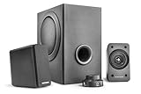 wavemaster MX3+ 2.1 Lautsprecher System (50 Watt) Aktiv-Boxen für TV/Tablet/Smartphone/PC schwarz (66503)