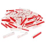 AULSAM 300 Stück Selbstklebende Sicherheitsnadelleisten mit Klebestreifen, Namensschild, Sicherheitsnadel für Ausweis, Abzeichen, Band, Kleidung, DIY, Basteln, Corsagenhalter, 37 mm
