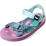 Disney Stitch Zehentrenner Kinder Sandalen Mädchen mit Verstellbaren Riemen - Geschenke für Mädchen (Lila/Blau, 30 EU)