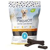 ProDen PlaqueOff Kauknochen für Zahnpflege Hund, Pack mit 13 Knochen, Dental Sticks Hund für mittelgroße und große Hunde, Kaustangen Hunde für Plaque und frischen Atem, Zahnsticks Huhn & Kürbis