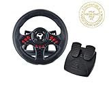 Subsonic SA5426 Lenkrad Racing Wheel Universal mit Pedaleinheit und paletten zum Verschieben für Playstation 4/ PS4 Slim/PS4 Pro/ Xbox One/PS3 schwarz