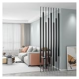 6-teiliger Bodenstehender Sichtschutz Aus Schmiedeeisen Mit Verstellbaren Beinen Und DIY-Wandpaneelen for Teehäuser, Cafés Hotels(185cm/72.83in/6.06ft)