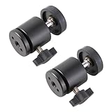 KONTONTY 2 Stück 360 Mini-Stativ kugelkopf stativgewinde Mini stativ Photo plastikenten Kamerahalterung Handy stativ ständer Camper Super Klemme Stativ Kamera Kamerastativ 1/4' Stativ Black