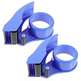 jojofuny 2 Stück Teiliges Klebeband schneidegerät Ergonomischer Handlicher Verpackungsabroller aus Kunststoff für Sicheres Komfortables Abdichten und Verpacken im Lager und Zufällige Farbe