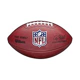 Wilson American Football NFL The Duke, Offizielle NFL-Größe, Horween-Leder, braun
