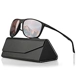 Missfive Klassisch Sonnenbrille Herren Polarisiert UV400 Schutz, Polarisierte Sonnenbrille mit Metall Federscharnier TR Rahmen - für Autofahren/Angeln/Wandern, Schwarz