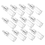 CTIRCHIU 12 Stück Flaschentropfer Für Ätherische Öle Transparent Container Parfüm Droper Tropfenflasche Pipette Flaschen Mit Tropfer Aromatherapieflasche Dicke Tropfflasche Klein Glas