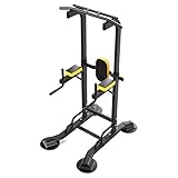 Bewinch Power Tower, Dip Station,Klimmzugstange, Multifunktionales Heimtrainer, Vertikaler Krafttrainer Für Dips, Knieheben, Klimmzüge, Liegestütze, Training, Fitness