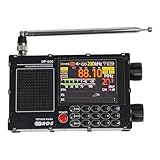 RANRAO DP666 Kurzwellenradio RDS, TEF6686 Hochempfindliches Radio, Vollband-FMM, AM, FM (schwarz)