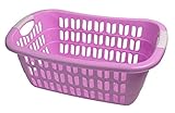 Wäschekorb Wäschewanne Plastik Kunststoff Korb Griffen Rosa