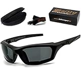 HELLY® - No.1 Bikereyes® | Motorradbrille, Multifunktionsbrille | beschlagfrei, winddicht | HLT® Sicherheitsglas nach DIN EN 166 (smoke [i-stealth])