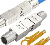 Leikurvo Netzwerkkabel Verbinder Cat 7, 2 Stück RJ45 Stecker Werkzeuglos, Kupplung Adapter Verlängerung Lan Kabel Netzwerkstecker RJ45 Cat 7 für LAN Verlegekabel Ethernet Installationskabel