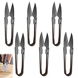 6 Stück Fadenschere Scharf Aus Edelstahl, Fadenschere Fadenschneider Nähen,Fadenschere Klein Scharf für Präzises Abtrennen Von Faden Und Garn, Zum Basteln Und für Die Pflanzenpflege