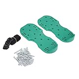 Zerodis Rasenbelüftete Schuhe, Einfach zu Tragen mit Riemen und Verstellbaren Schnallen, Rasen-Spike-Sandalen, Gute Zähigkeit, Belüftende Boden-Spike-Sandalen für Rasen, Rasen, Garten,
