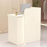 Empfangstheke,Laden Theke,Rezeptionstheke,Empfangstresen,Tresen mit 1 Abschließbaren Schublade,Rezeptionstrese,Front Rezeption, MDF,Empfangstresen,Verkaufstheke,Rezeptionsmöbe(Wit,60X45X100CM)