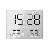 Colexy Digitaler Wecker, Kleine LCD-Display mit Temperatur & Luftfeuchtigkeit, 12/24 Std. & ℃/℉, Magnetisch, Batteriebetriebene Tischuhr für Zuhause, Büro, Schule und Reisen, 3 Installationsmodi