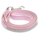 FONDOTIN Strassleine hundegurt hundelaufband hundegürtel Lederleine Haustierpflege Ausgefallene Leine für Chihuahua Hund zum Pflegen Stock Pudel Hundeleine Trainingsleine für Hunde Rosa