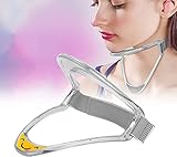 Nackenbandage Tragbare Halskrause, verstellbare Halskrause, Schmerzlinderung, Halstraktionsdehner, Halskrause, Haltung, Nackendehner, Unterstützung Zahnspange zur Schmerzlinderung(Transparent)