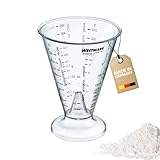 Westmark Messbecher, Mit Feinmesskegel, mehrsprachigen Messskalen und verschiedenen Maßeinheiten, Trichterform, Füllvolumen: 0,5 Liter, Kunststoff, Gerda, Transparent, 30762270