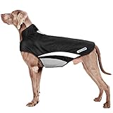 Buddypuppy Hundemantel Winter, Regenmantel Hund Wasserdicht, Fleece Hundejacke für Mittel Grosse Hund mit Geschirrloch & Reflexstreifen (2XL)