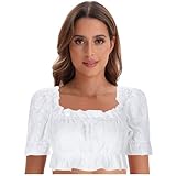 Generisch Trachten Damen Trachtenhose Dirndl 164 trachtenblusen Lange Dirndlbluse v Ausschnitt rosa grün schwarzes Trachtenmode