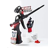 Novolari® PU Schaumpistole mit langlebiger Kupferspitze und selbstschließendem Ventil – präzise Ergebnisse ohne Reinigungsaufwand - Bauschaumpistole für maximale Haltbarkeit - Foam Gun