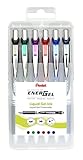 Pentel BL77-6 EnerGel Gel-Tintenroller mit Druckmechanik, 0,7 mm Kugeldurchmesser = 0,35 mm Strichstärke, nachfüllbar, aufstellbare Kunststoff-Box, Inhalt 6 Stück, farblich sortiert, 12 Farben