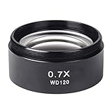 Barlowlinse, 48 mm Gewinde, WD120, 0,7 x, Trinokular-Stereo-Mikroskop, Hilfsobjektivlinse, Mikroskop-Zubehör, Teile, Objektiv für Stereo-Trinokular-Fernglas