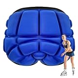 Hbbgdiy Butt Pads zum Skaten 20x11 Zoll verschüttetes Polyester -Snowboard -Butt -Pad mit verstellbarem Gurt Stoßdämpfung Abzugsboner für Sport, Blau, blau