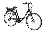 F.lli Schiano E-Moon, E Bike für die Stadt 28 Zoll, 36V 13Ah Abnehmbarer Akku, Motor 250W 40Nm, City Ebike für Herren/Damen, Schwarz