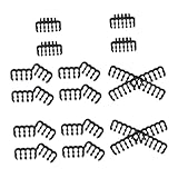 Veemoon 24 Stück Kabelorganizer PC Kabelmanagement Kamm für Stromkabel Einfache Installation Wiederverwendbar für Schreibtisch und Computergehäuse Ordnet Kabel Sauber und Übersichtlich