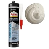 Sanitär Silikon Neutral für Innen Weiss für Spiegel und PMMA - Bad und Küche - Schimmelressistent - UV und Witterungsbeständig - Ideal für Bäder und Küchen (1 x 280ml)
