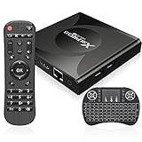 Android 13.0 TV Box, 4GB RAM 64GB ROM RK3528 Quad-Core 64bit Cortex-A53 chip 8K UHD Videos,2.4G/5G Dual WiFi Bluetooth 5.0,Smart TV Box mit Mini Tastatur