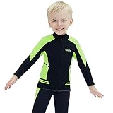 GoldFin Kinder-Neoprenanzug-Jacken, 2 mm, für Mädchen und Jungen, Neopren, langärmelig, hält warm für Wassersport, Tauchen, Surfen, Schwimmen, Kajakfahren